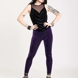 NWT Purple Velvet Leggings
